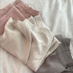 Aritzia Effortless Pants Set - Pink, Cream, Gray
